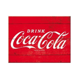 Coca Cola Red Logo. Koelkastmagneet 8 cm x 6 cm.