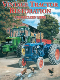 Vintage Tractor Restoration  Metalen wandbord 40 x 30 cm.