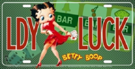 7  Betty Boop .  Metalen wandborden in reliëf 15 x 30 cm.
