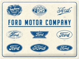 Ford Motor Company.  Metalen wandbord in reliëf 30 x 40 cm.