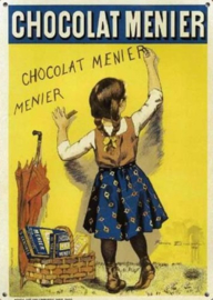 Chocolat Menier Metalen wandbord 40 x 30 cm.