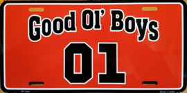 Good Ol' Boys 01  The Dukes of Hazzard Aluminium wandbord 15 x 30 cm.