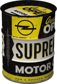 Opel Supreme Motor Oil. Money Box Oil Barrel .