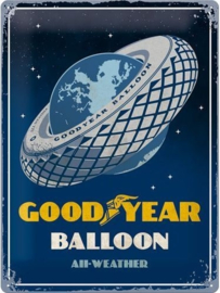Goodyear Balloon Metalen wandplaat in relief 40 x 30 cm