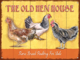 The old hen house Metalen wandbord 30 x 40 cm.