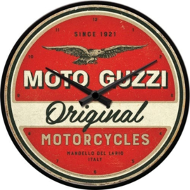 Moto Guzzi Original​ Motor Cycles.  Wandklok Ø 31 cm