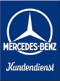 Mercedes Kundendienst. Koelkastmagneet 8 cm x 6 cm.