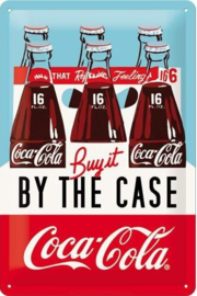 Coca Cola Buy it by the Case Metalen wandbord in reliëf 20 x 30 cm