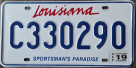 Louisiana Originele license plate  Sportsman's Paradise.