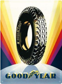 GoodYear Rainbow Metalen wandbord in reliëf 30 x 40 cm