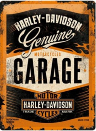 Harley-Davidson - Garage Metalen wandbord in reliëf 15x20 cm