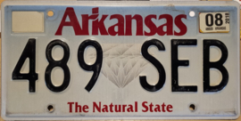 Arkansas Originele license plate  .