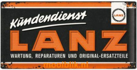 LANZ Kundendienst Metalen wandbord in reliëf 25 x 50 cm