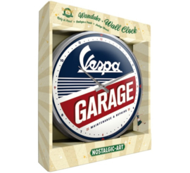 Vespa Garage.  Wandklok 31 cm