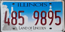 Illinois Originele license plate . (kentekenplaat.)