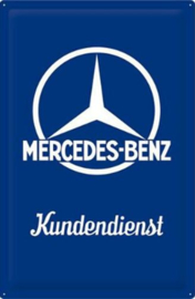 Mercedes-Benz Kundendienst Metalen wandbord in reliëf 15 x 20 cm.
