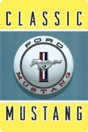 Classic Mustang 2 .  Metalen wandbord  20 x 30 cm.