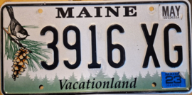 Maine. Originele license plate .