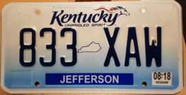 Kentucky Originele license plate  .