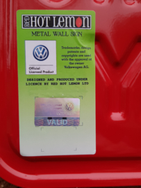 VW Parking Only  Rood Wit Stalen bord 30 x 30 cm.