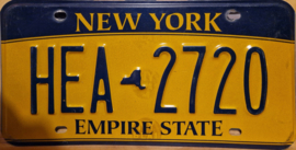 New York Originele license plate .