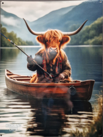 Vissen Highland Crew. Metalen wandbord 40 x 30 cm .