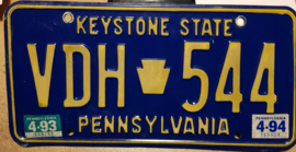 Pennsylvania Originele license plate .