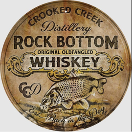 Rock Bottom Whiskey wandbord Ø 29 cm.