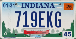 Indiana Originele license plate