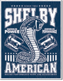 Shelby - Unbridled Metalen wandbord 31,5 x 40,5 cm.