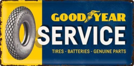 Goodyear Service Metalen wandbord in reliëf 25 x 50 cm