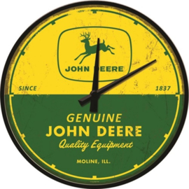 John Deere - Genuine Quality Equipment. Wandklok Ø 31 cm en 6 cm dik.