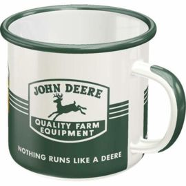 John Deere Farm Emaille Drinkbeker