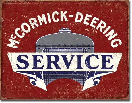 McCormick Deering Service  Metalen wandbord 31,5 x 40,5 cm.