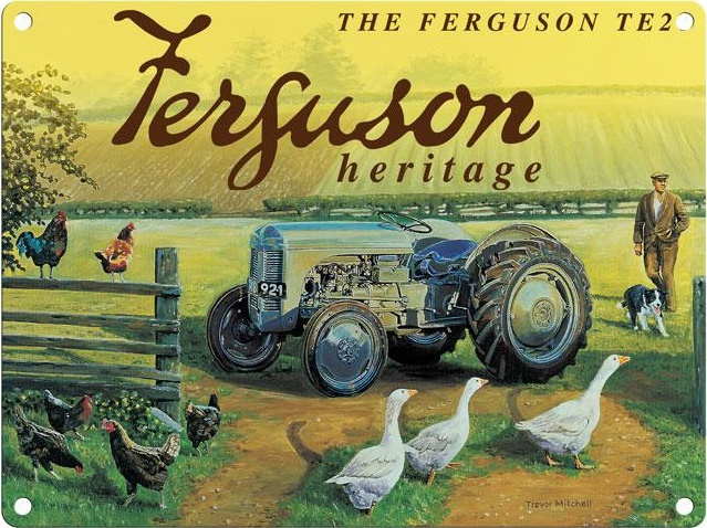 Ferguson TE20 Heritage 2   Metalen wandbord 30 x 40 cm  .