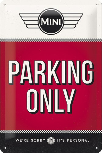 Mini Parking Only Metalen wandbord in reliëf 20 x 30 cm