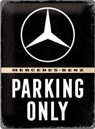 Mercedes - Benz Parking Only Metalen wandbord in reliëf 30 x 40 cm.