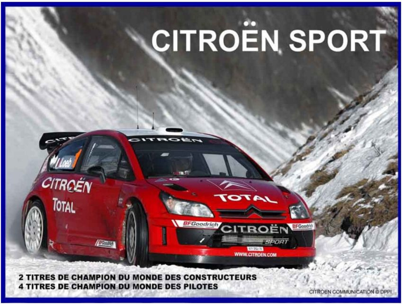 Citroen Sport 2 Metalen wandbord 30 x 40 cm.