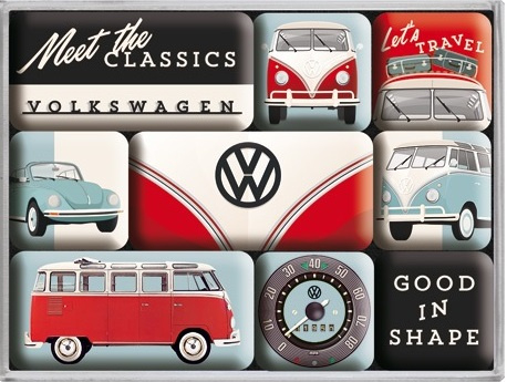 VW Meet The Classics​. Koelkastmagneten set a 9 st.
