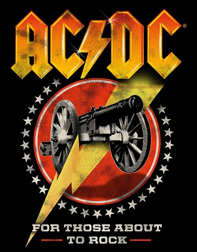 AC/DC Rock .. Metalen wandbord 31,5 x 40,5 cm.