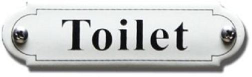 Toilet Emaille bordje 11,5 x 2,7 cm.