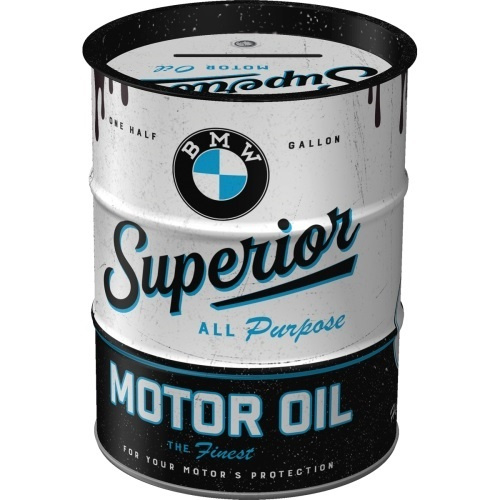 Money Box Oil Barrel BMW.  Superior Motor Oil​.