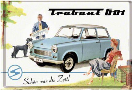 Trabant 601 Metalen Postcard 10 x 14 cm.