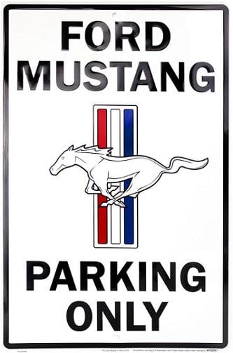 Ford Mustang Parking Only Aluminium wandbord 30,5 x 45,7 cm.