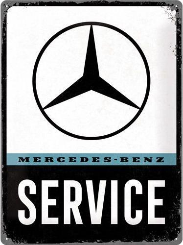 Mercedes-Benz Service Metalen wandbord in reliëf 30 x 40 cm .