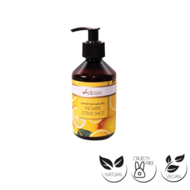 Adessa Handzeep & Douchegel, BIOLOGISCH, Gember-Citrus, 250 ml