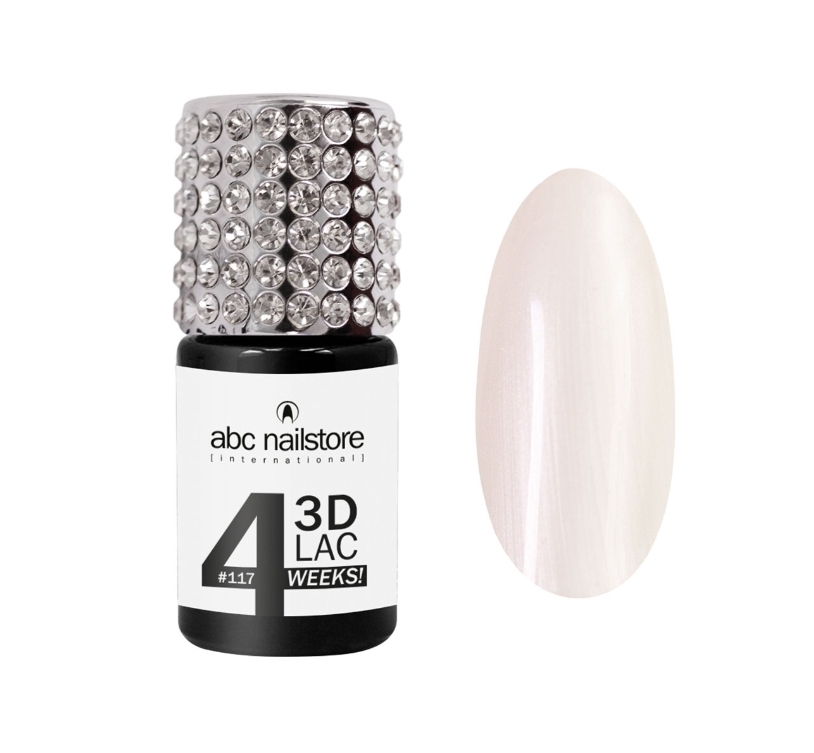 abc nailstore 3DLac 4WEEKS, white glam #117, 8 ml