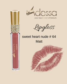 Adessa lipgloss sweet heart nude # 64, 3ml (matte formulering)