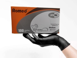 Romed Nitrile Handschoenen Maat M Black