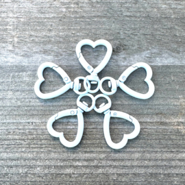Tas/ Sleutelhanger basic  Heart set 5 stuks